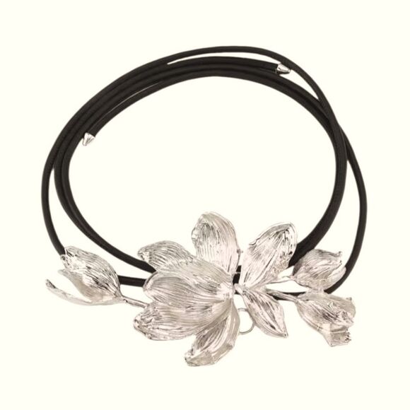 New ANTHRO X 8 Other Reasons Floral Flower 3d Cord Adjustable Leather Wrap Belt main image 7